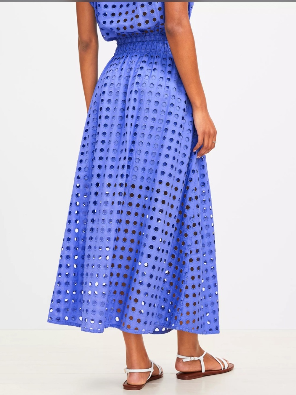 LOFT Lavender Eyelet Maxi Skirt - Picture 2 of 8
